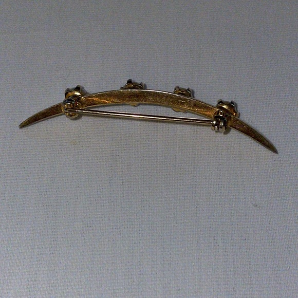 Estate jewelry Gold and pearl brooch - Picture 4 of 8